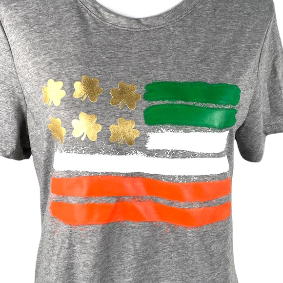 Way To Celebrate St Patricks Day Flag T Shirt Gray Large - Picture 3 of 7